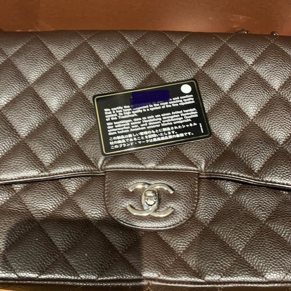Chanel Caviar Jumbo flap brown bag 100% authentic - Picture 13 of 13
